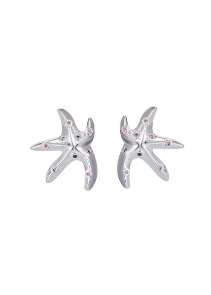 Coco Dancing Seastar rosa Silberohrringe