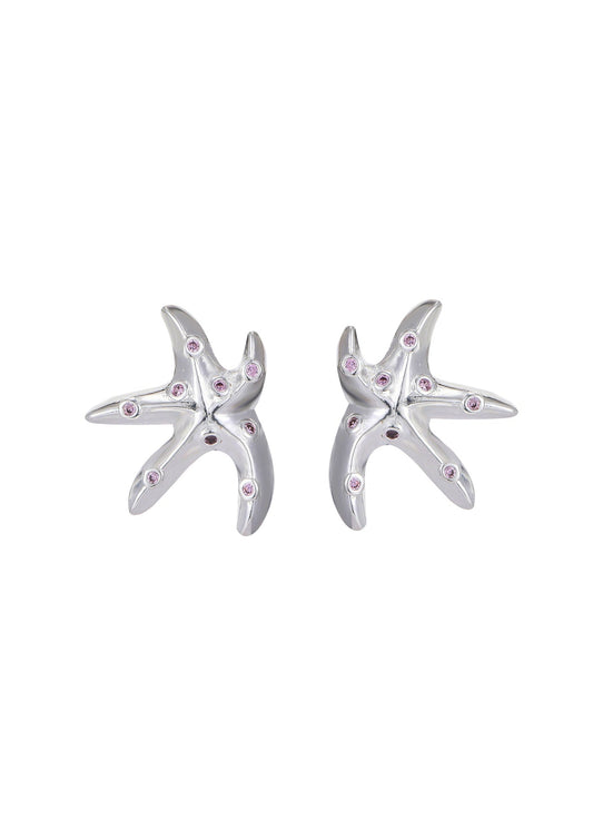 Coco Dancing Seastar rosa Silberohrringe