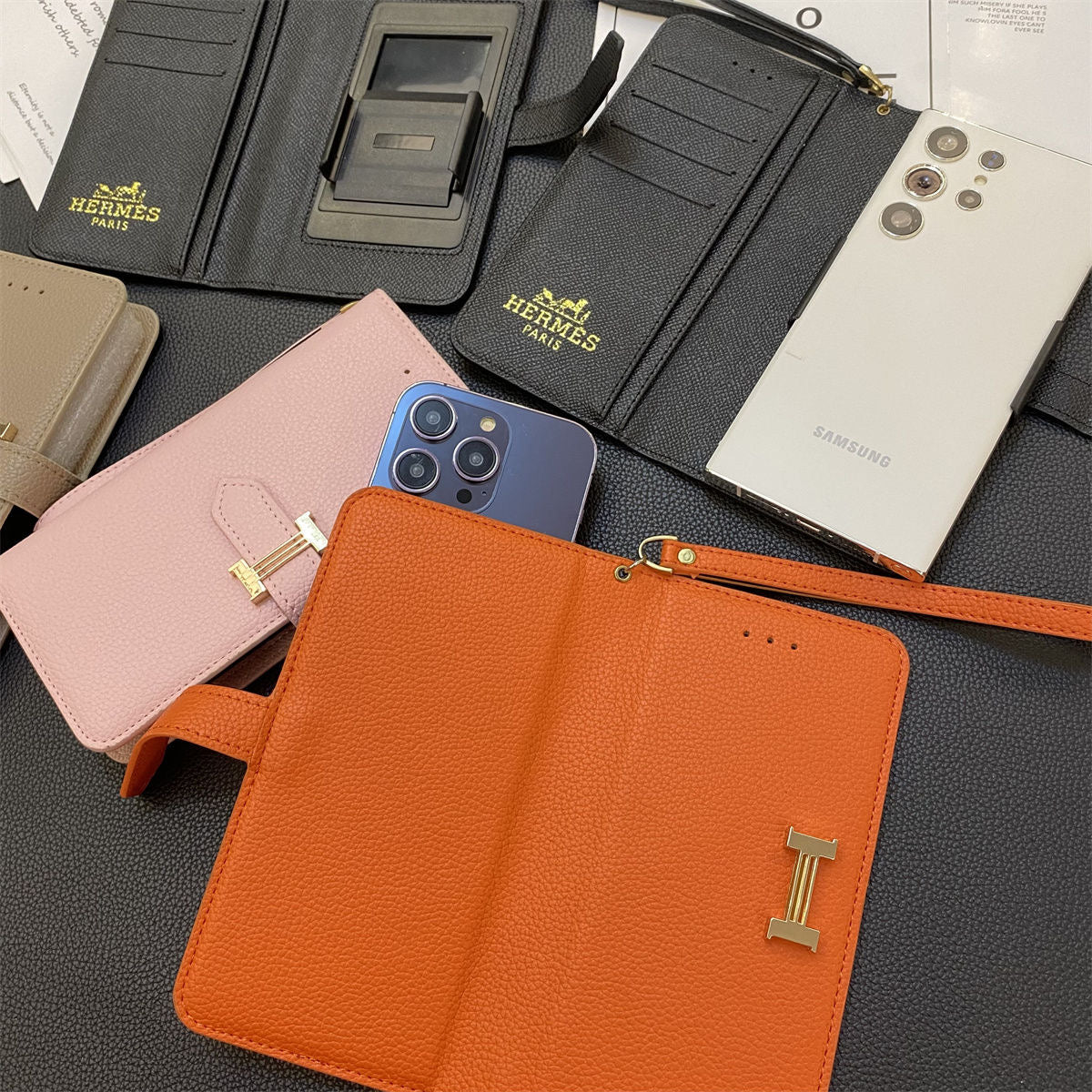 Charm Classic Leder-Telefonhülle 