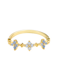 Schneewittchen Mini Blauer Kleeblatt Ring