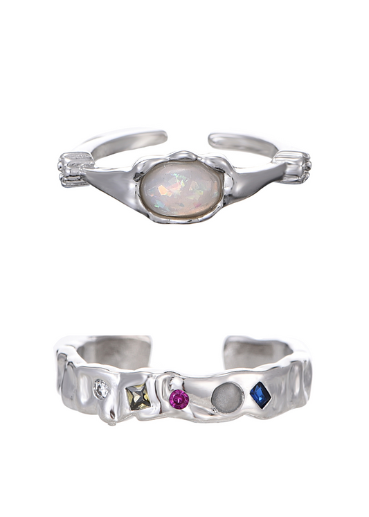 Set di anelli in argento Zarah Space