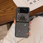 Black Bling Galaxy Z Fold Z Flip Case For Samsung