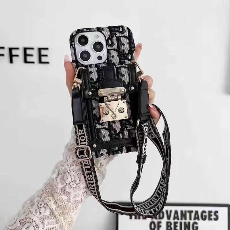 Stoff-Kartenhalter-Telefonhülle für iPhone