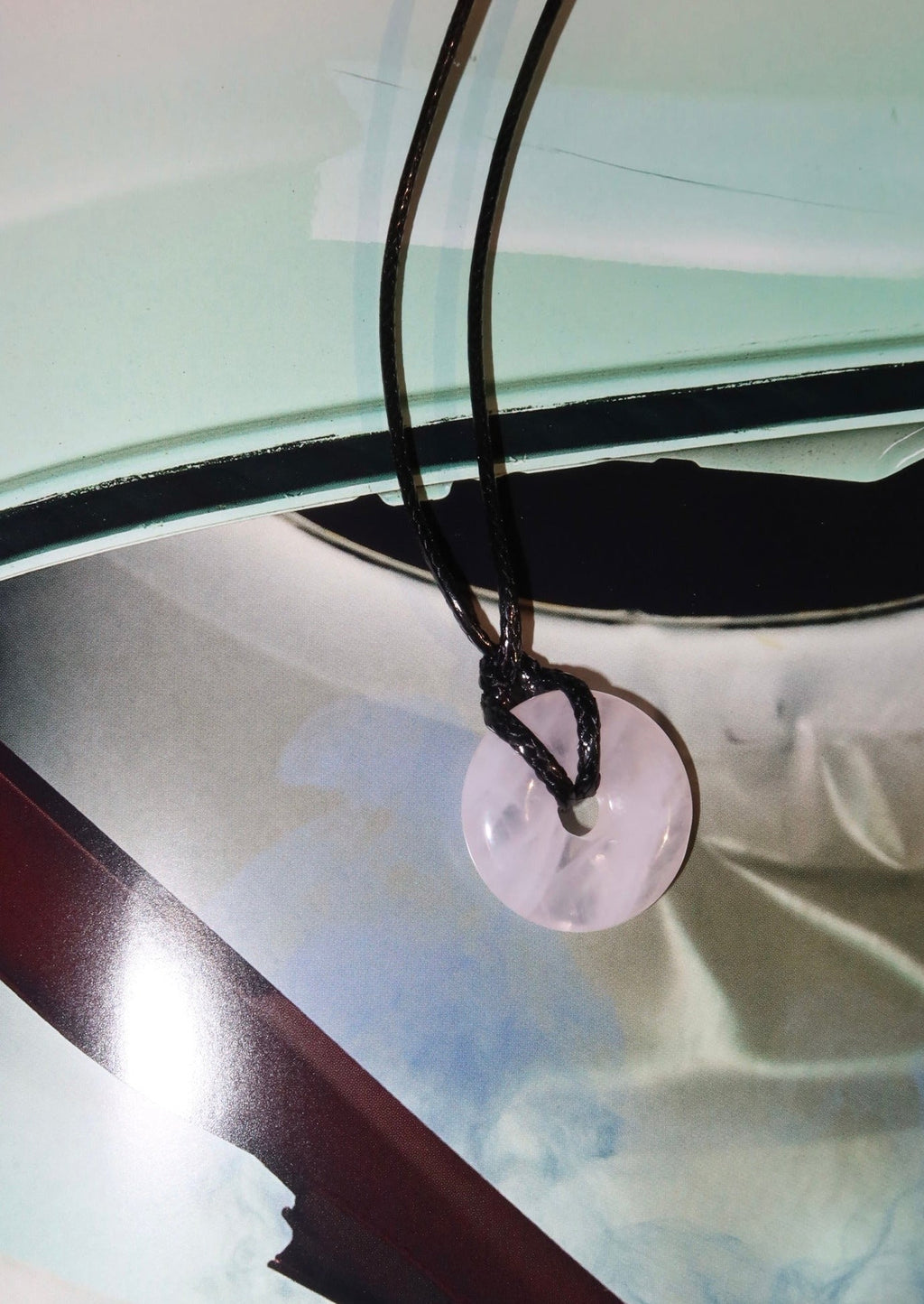 Charm-Kordelkette – Liebe (Rosenquarz)