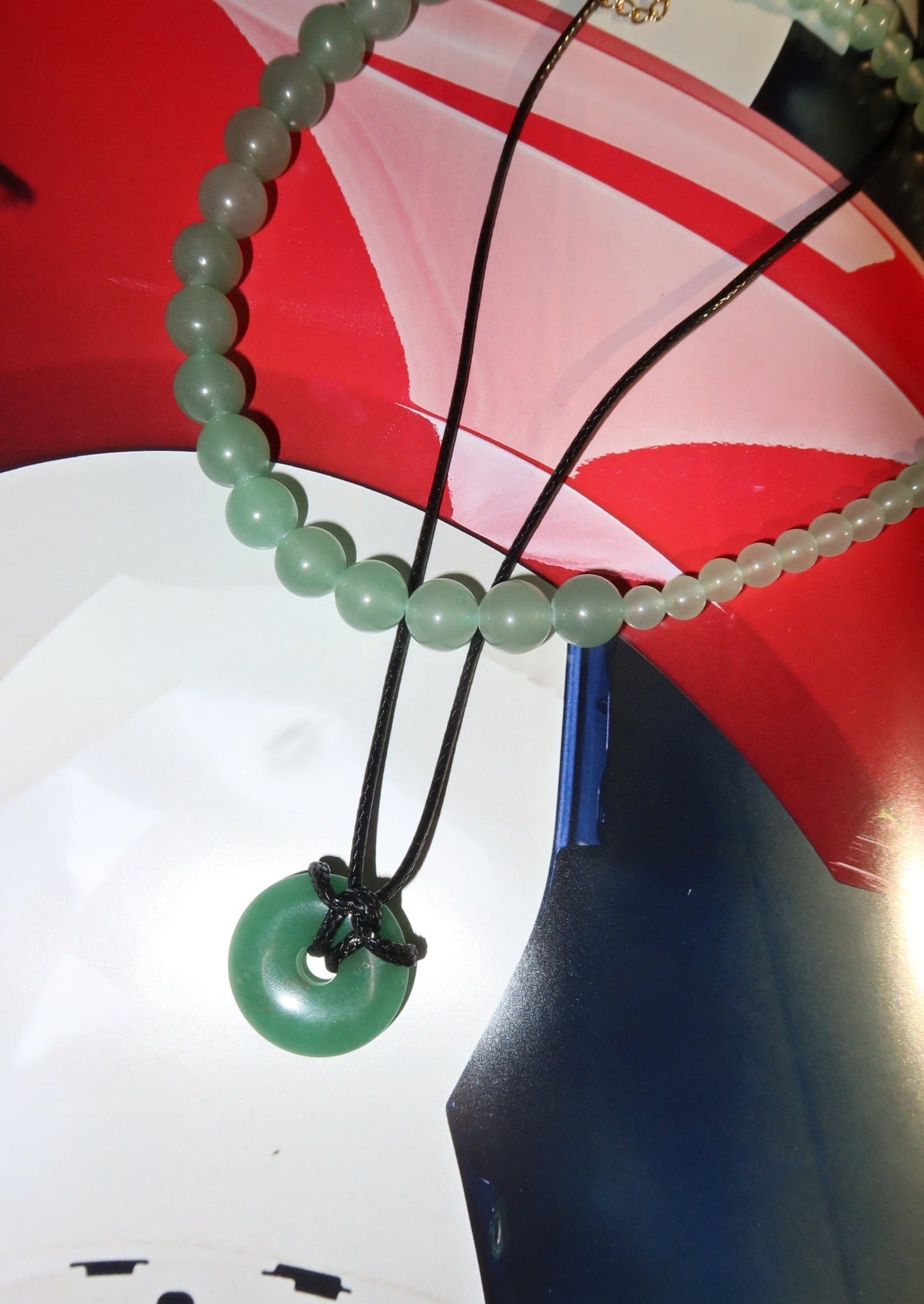 Charm-Kordel-Halskette – Glück (Jade)