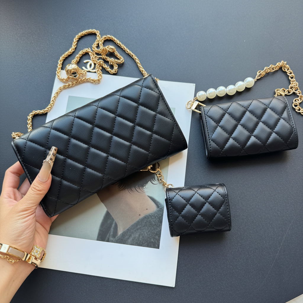 Coco Fine Wallet & Set (Black)