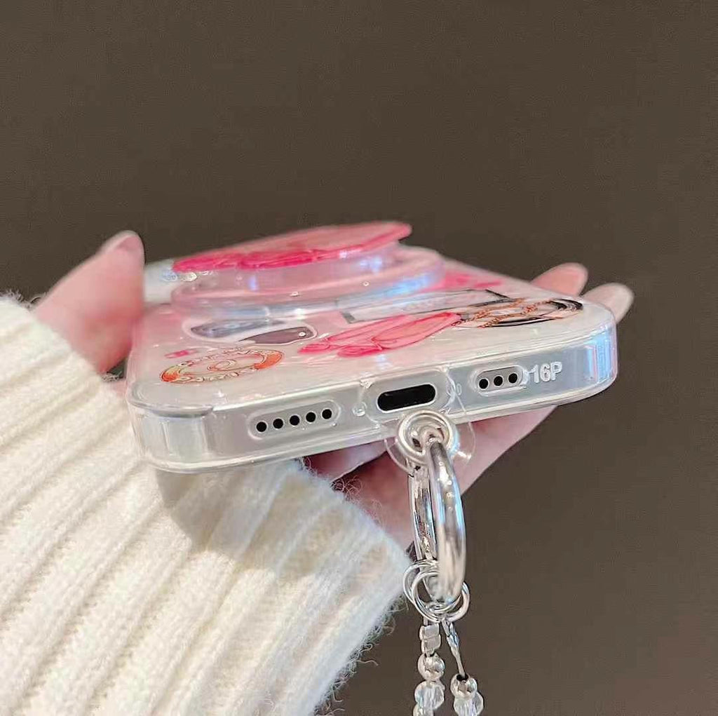 Pink Heart MagSafe Phone Case For iPhone