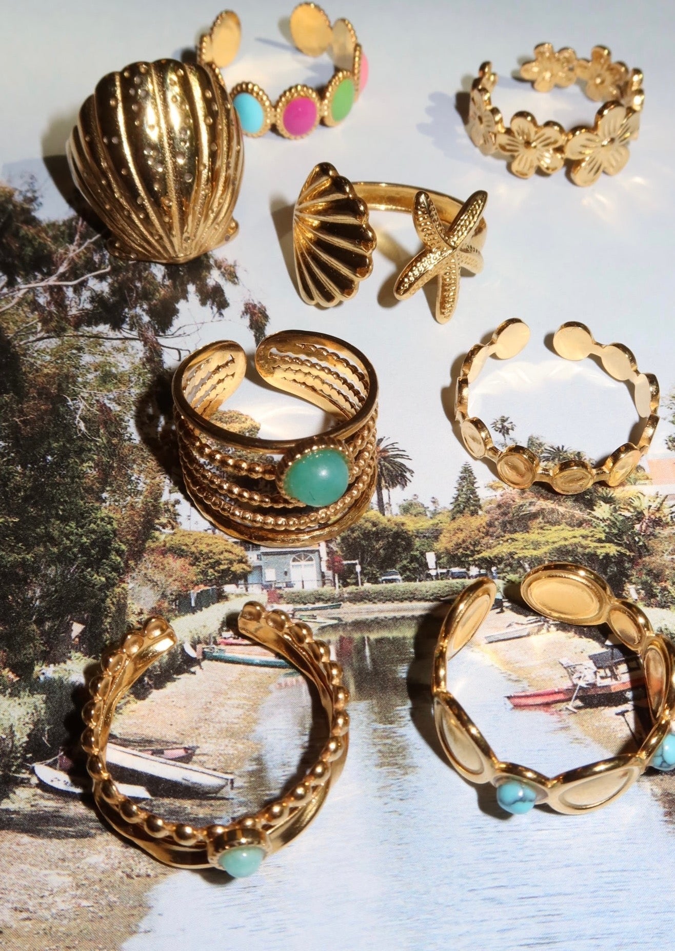 Janice Goldene Münzen Goldener Ring