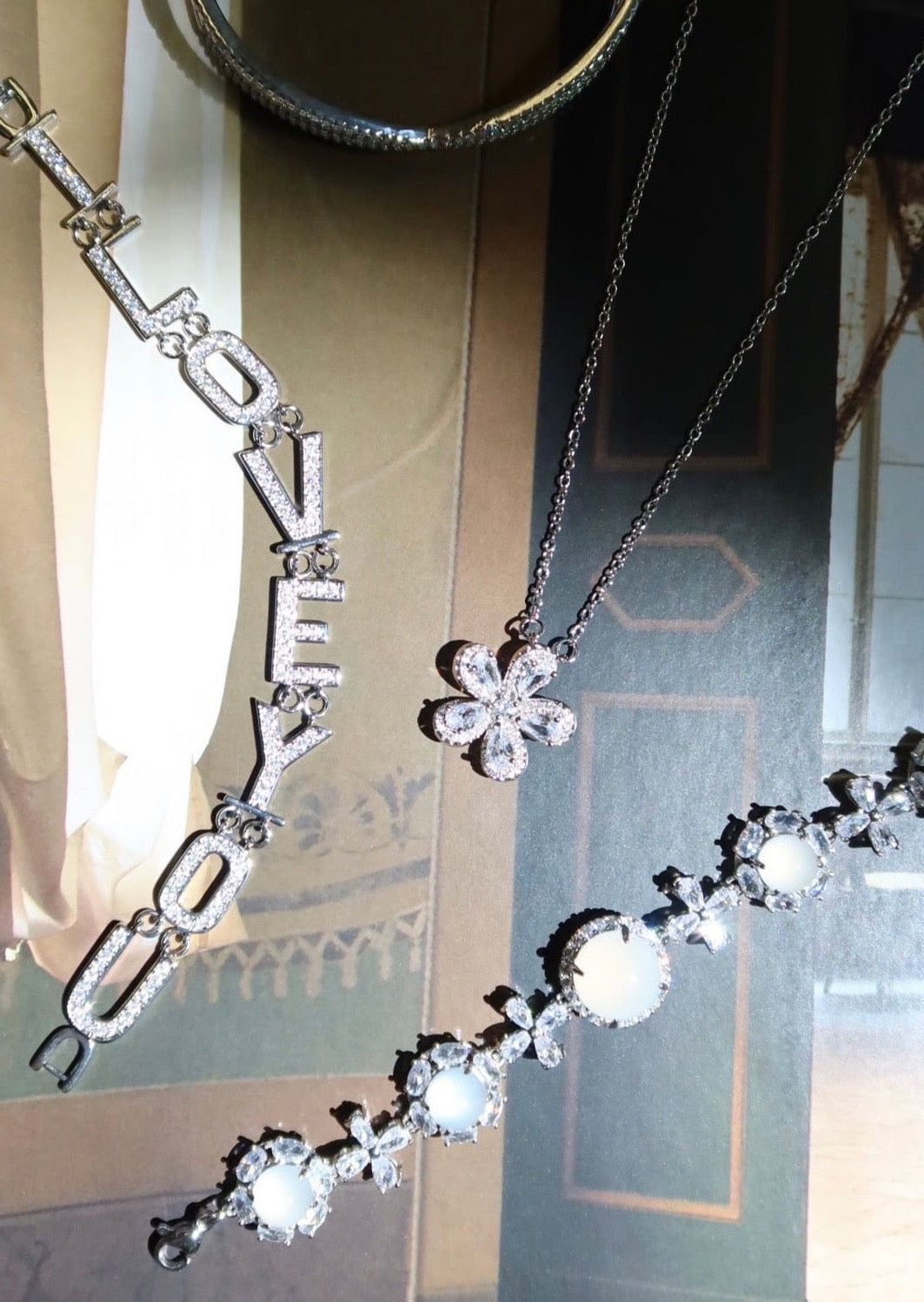 Collana in argento scintillante Sakura Cherry Bloom
