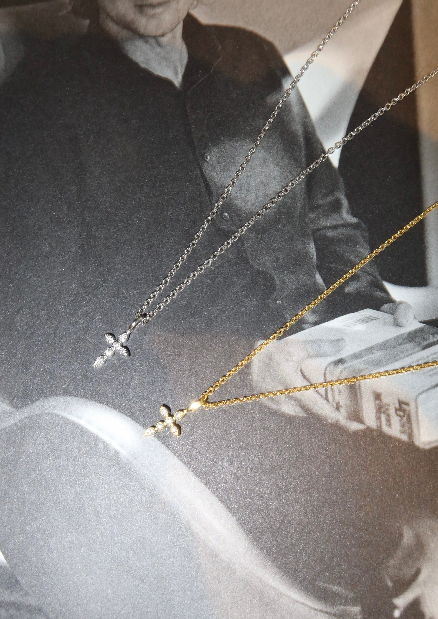 Rango Diamantkreuz-Goldkette