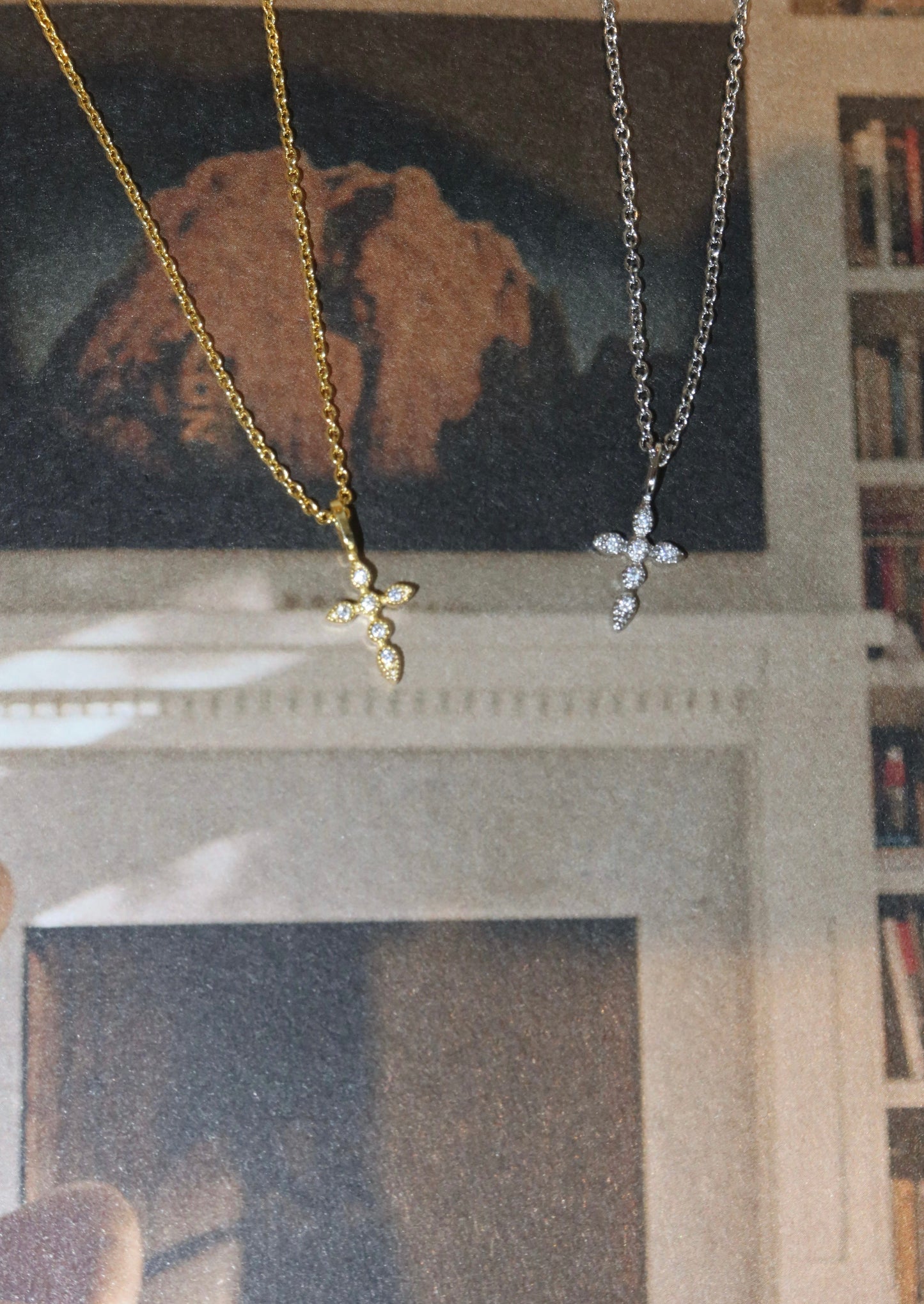 Rango Diamantkreuz-Goldkette