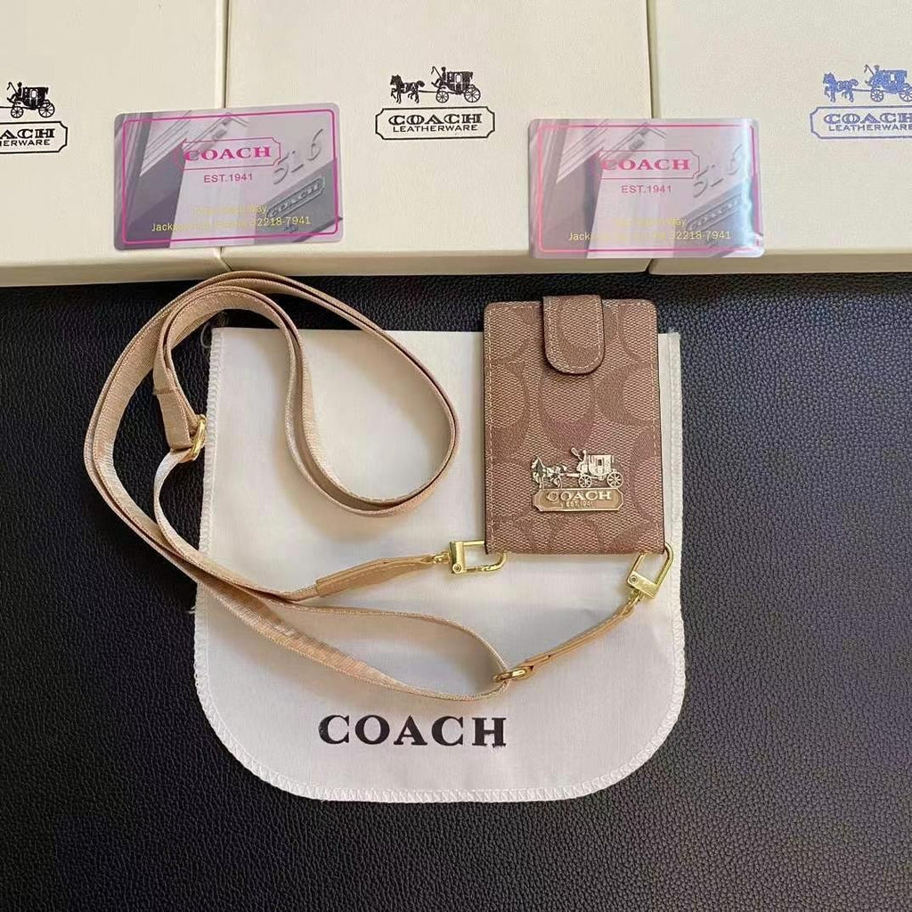 Porta carte autunnale con cinturino e porta monete 