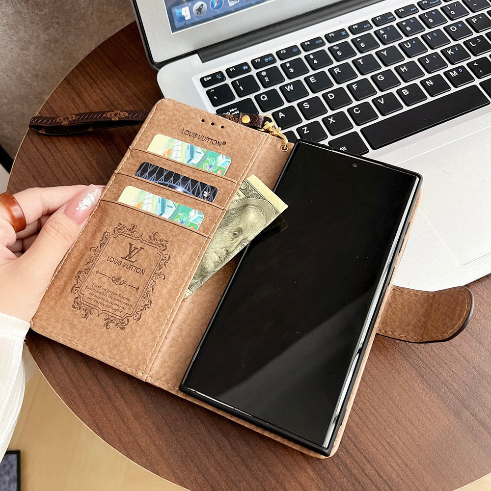 Custodia in pelle con portafoglio per Galaxy S per Samsung