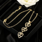 Love Heart Gold Chain Necklace