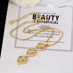 Love Heart Gold Chain Necklace