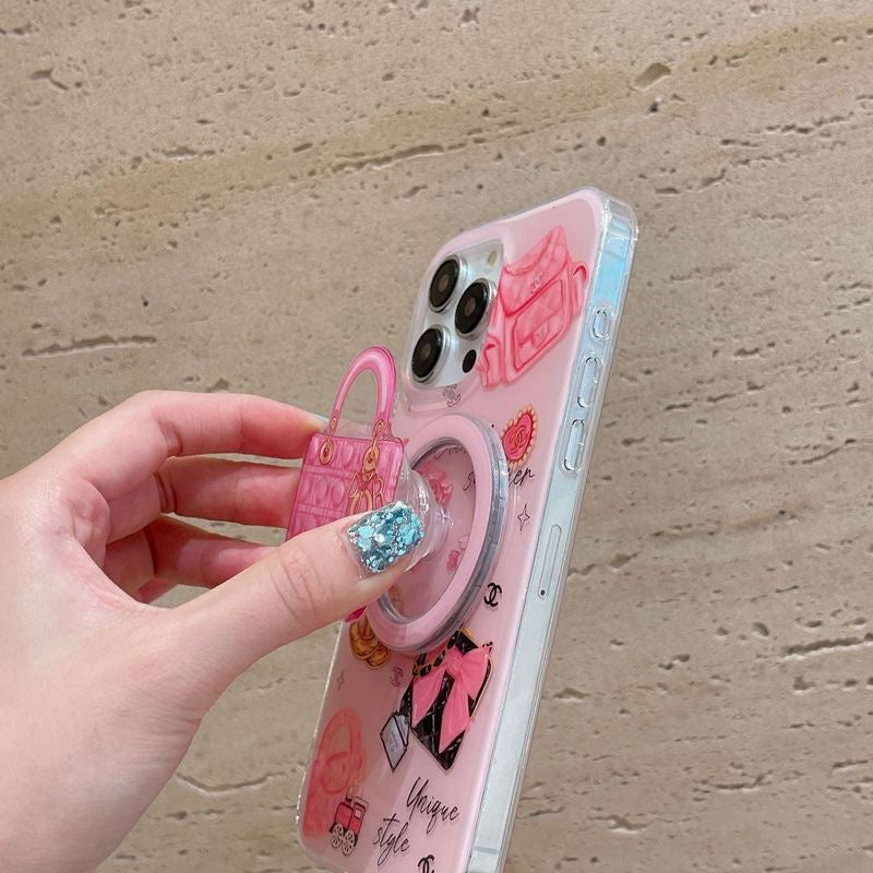 Hübscher rosa MagSafe-Telefonhalter 