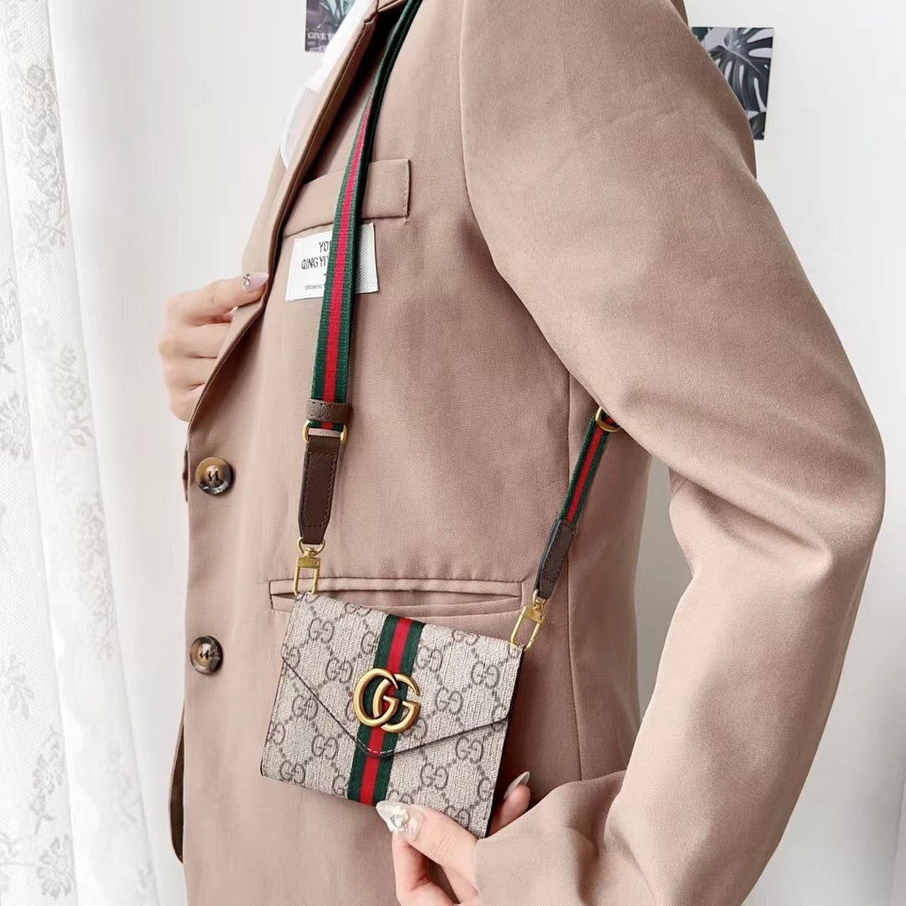 Trendy bedruckte Sling-Kartenhülle