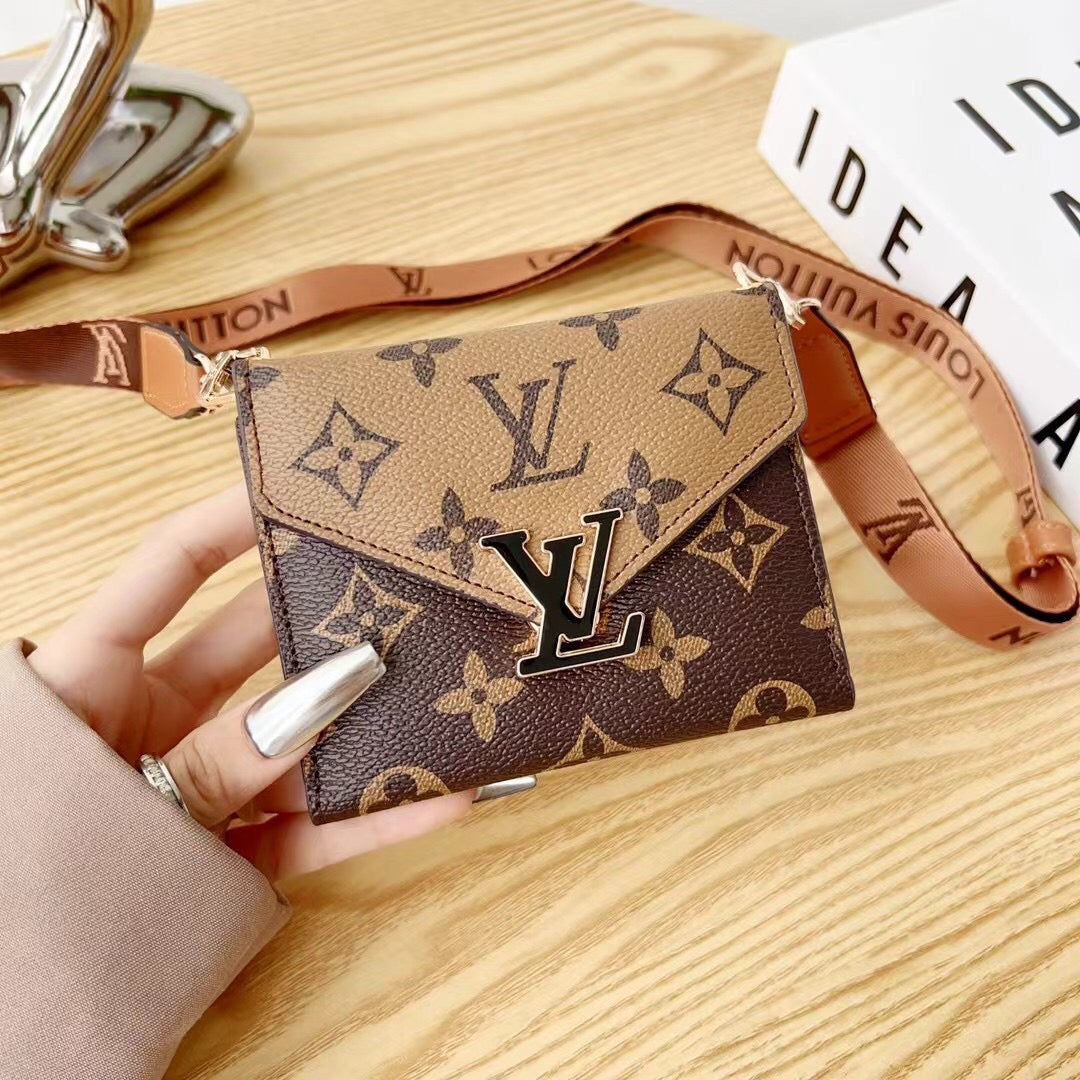 Trendy Printed Slung Card Wallet