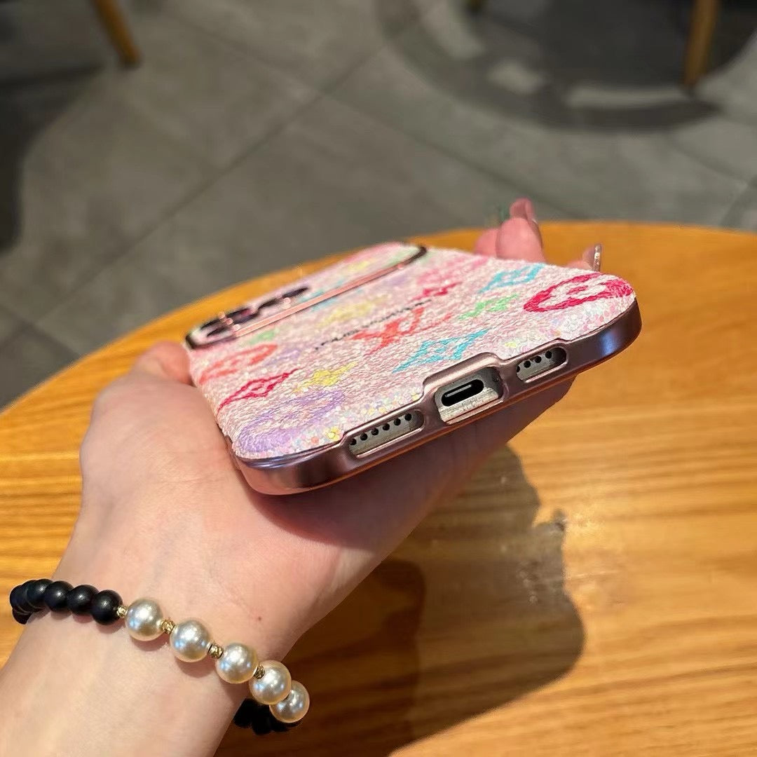 Colorful Pink Bling Phone Case For iPhone
