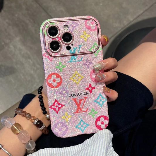 Colorful Pink Bling Phone Case For iPhone