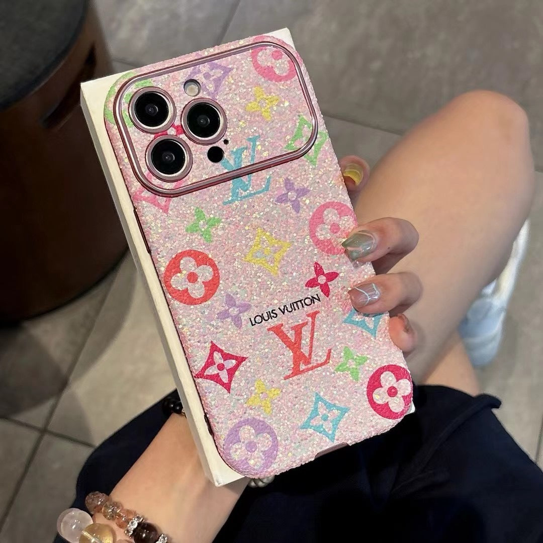Colorful Pink Bling Phone Case For iPhone