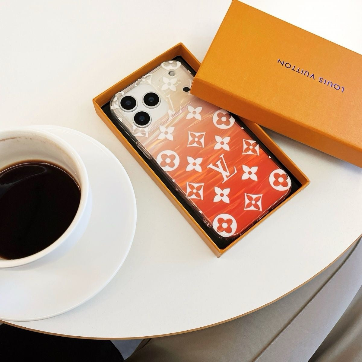 Orange Transparent Phone Case For iPhone