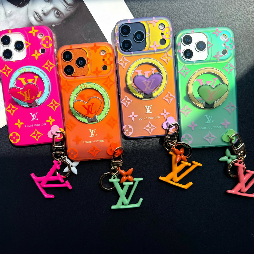 Transfer Color Laser Vivian Magsafe Phone Case with Holder & Pendant