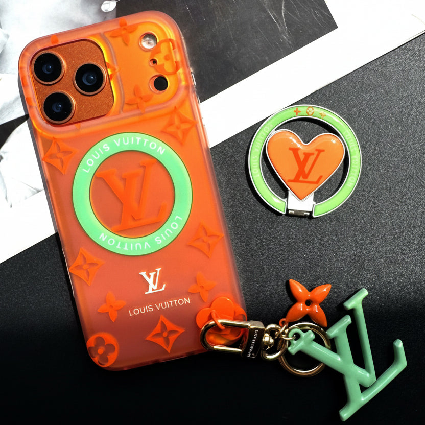 Transfer Color Laser Vivian Magsafe Phone Case with Holder & Pendant