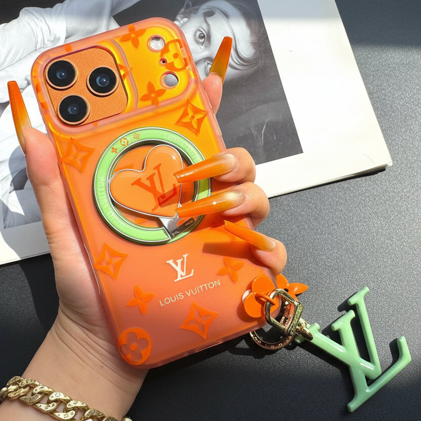 Transfer Color Laser Vivian Magsafe Phone Case with Holder & Pendant