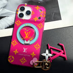 Transfer Color Laser Vivian Magsafe Phone Case with Holder & Pendant