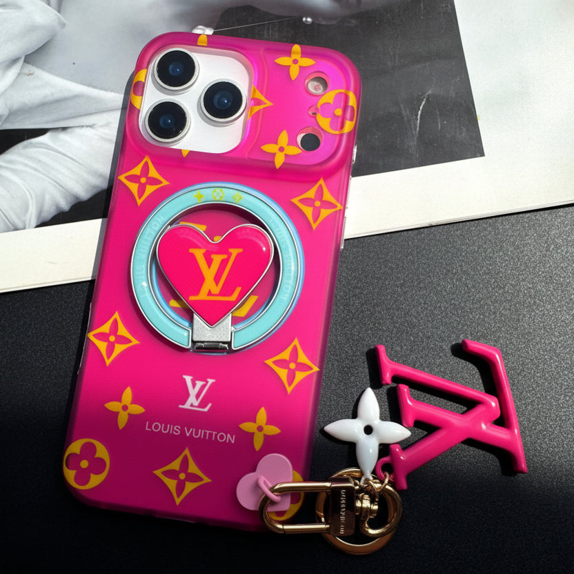 Transfer Color Laser Vivian Magsafe Phone Case with Holder & Pendant