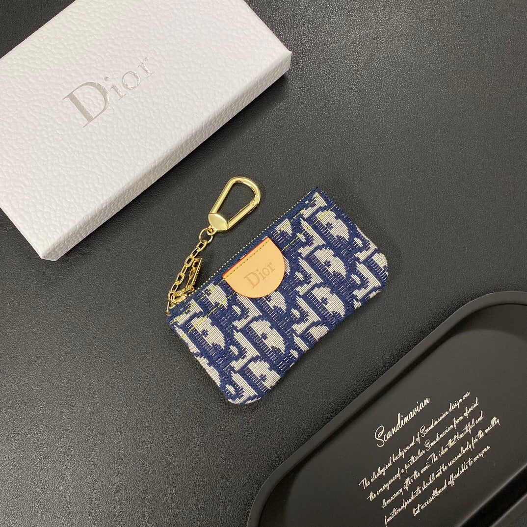 Neue Denim-Karten-Münzbörse mit Kette