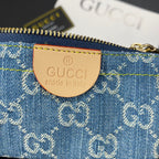 Trendy Denim-Karten-Münzgeldbörse mit Kette