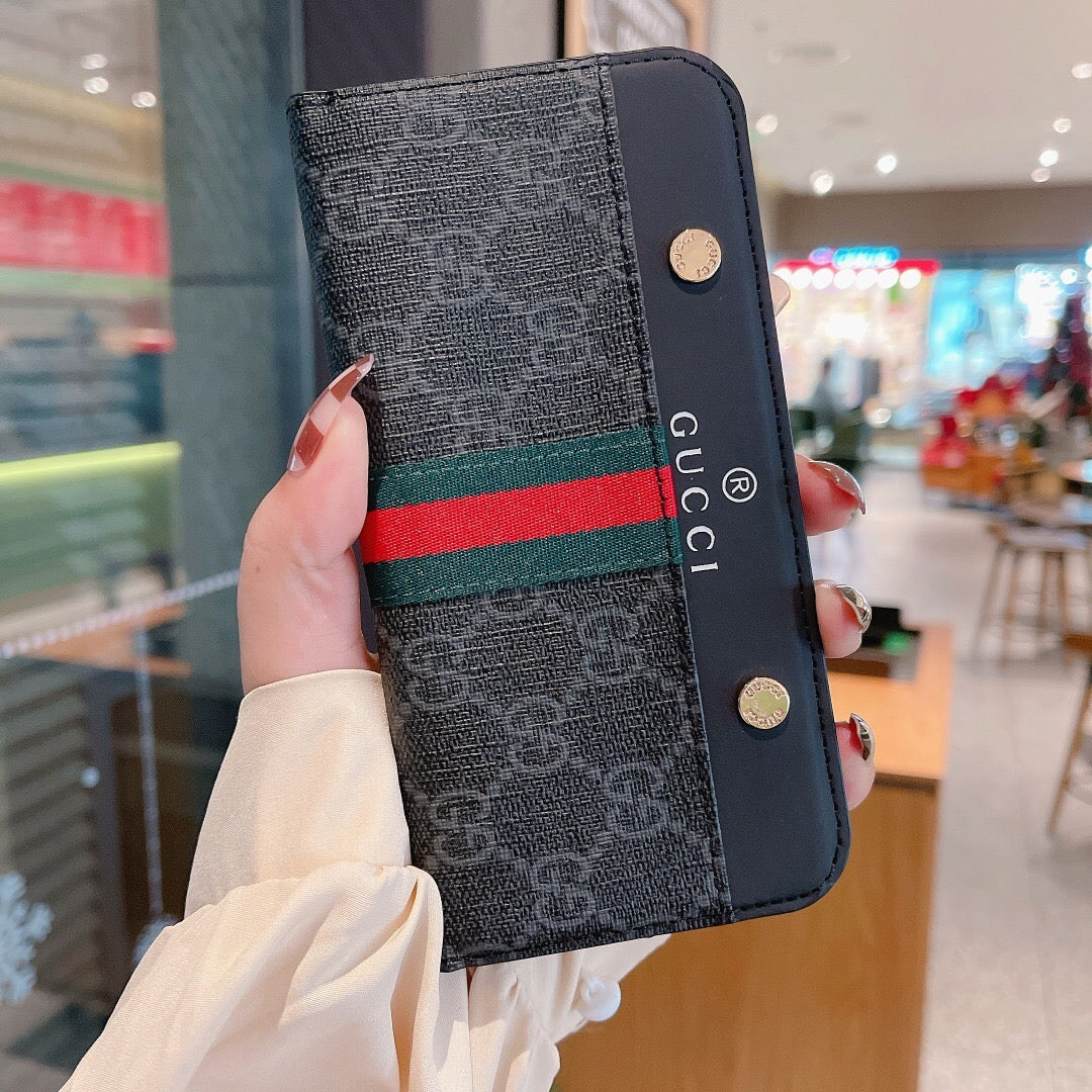 Large Card Leather Phone Case For iPhone