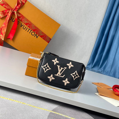 Schwarze Mini-Modetasche