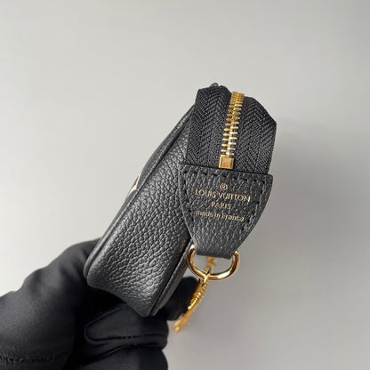 Schwarze Mini-Modetasche