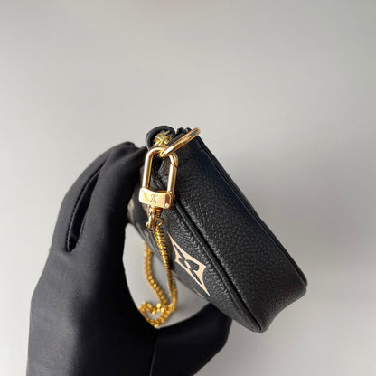 Schwarze Mini-Modetasche