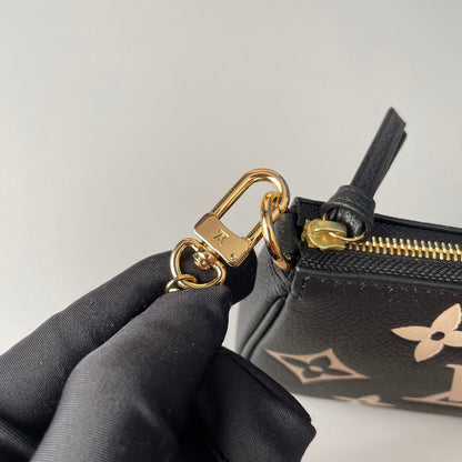 Schwarze Mini-Modetasche