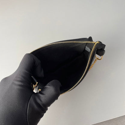 Schwarze Mini-Modetasche