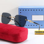 Rahmenlose Sonnenbrille mit Metallbügeln
