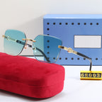 Rahmenlose Sonnenbrille mit Metallbügeln