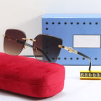 Rahmenlose Sonnenbrille mit Metallbügeln