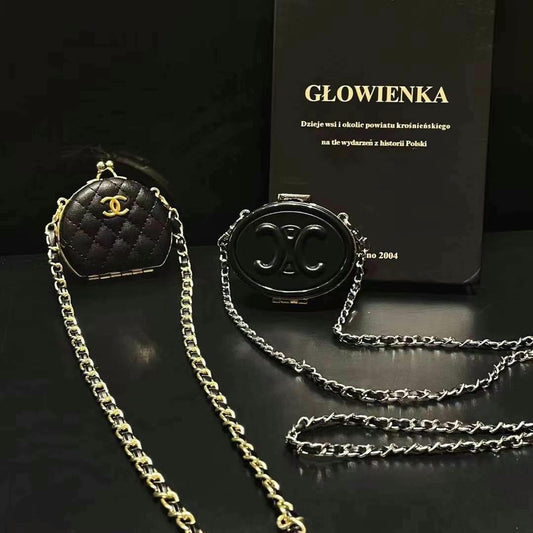 Cool Black Mini Bag With Chains