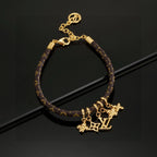 New Love Pendant Leather Bracelet