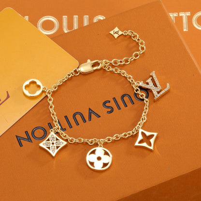 Golden Pendant Chain Bracelet