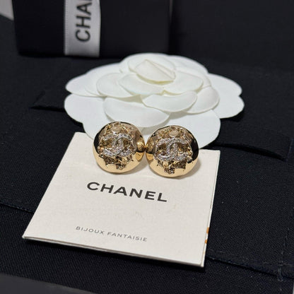 Light Gold Meteor Ball Earrings