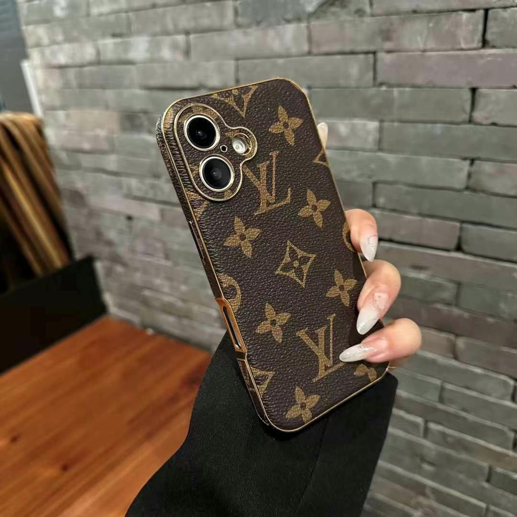 Florale braune Handyhülle für iPhone 