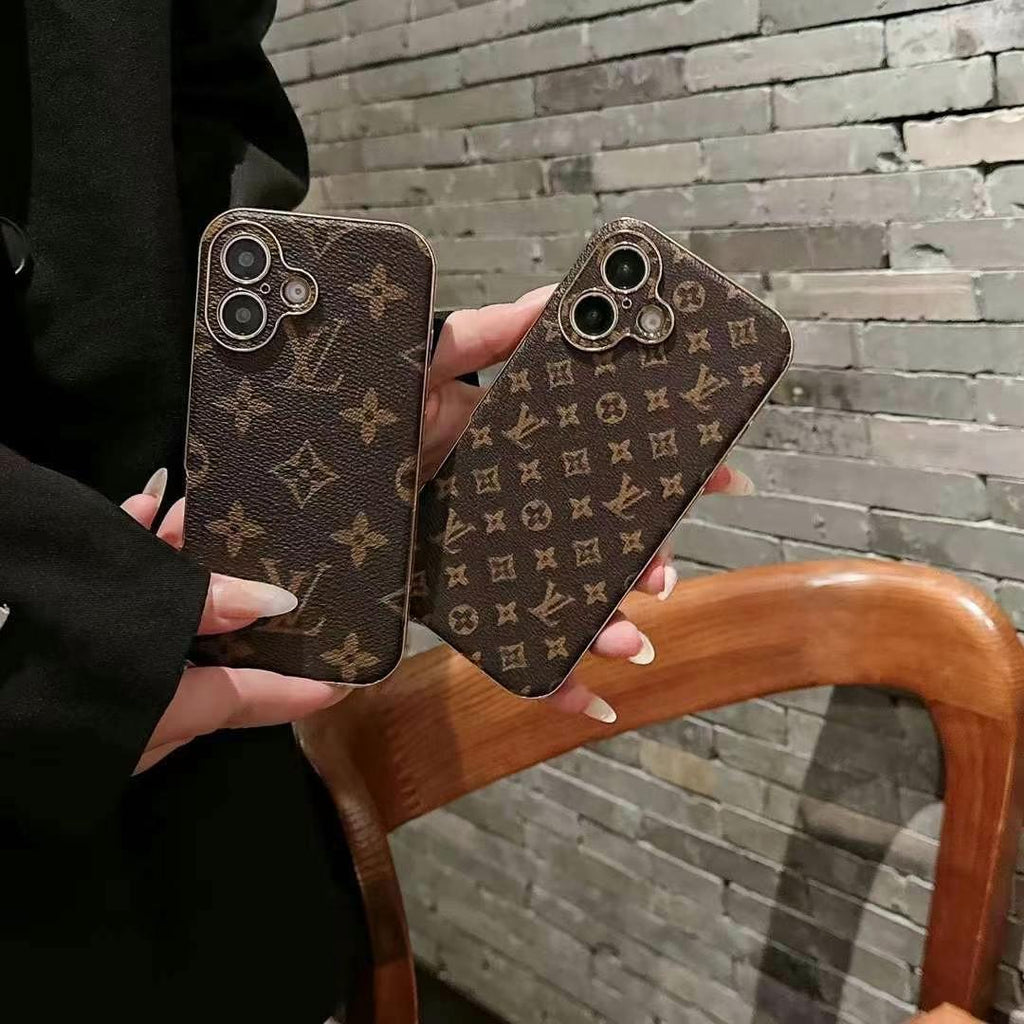Florale braune Handyhülle für iPhone 