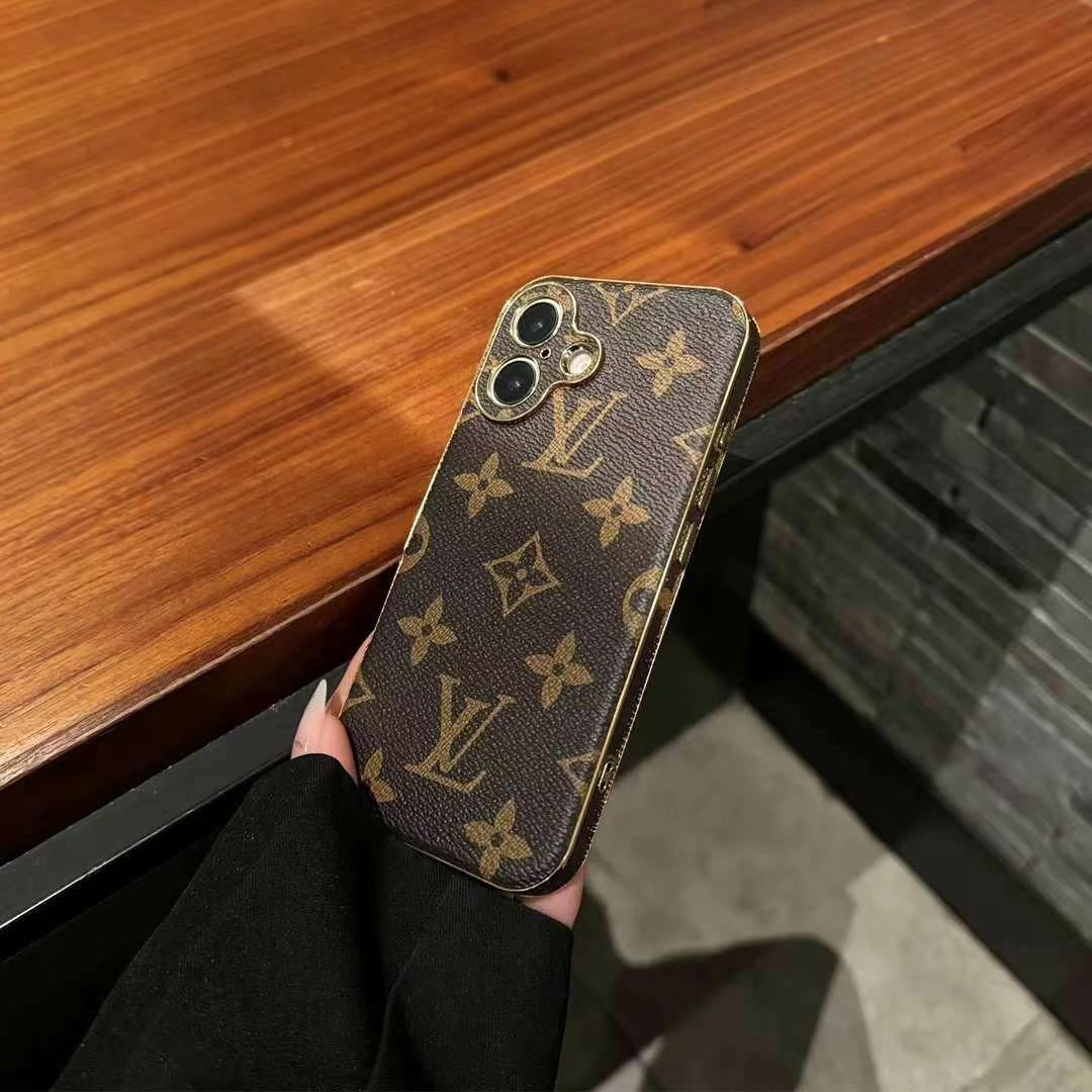 Florale braune Handyhülle für iPhone 