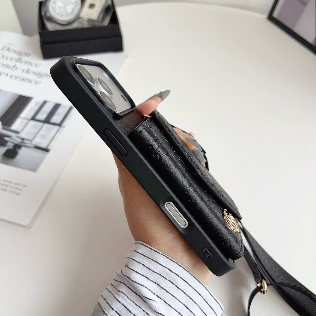 Leather Card Cover Phone Case For iPhone